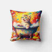Kitten Bubble Bath Kussen (Voorkant)