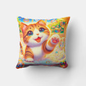 Kitten Bubble Bliss Kussen (Achterkant)