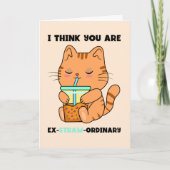 Kitten bubble tea jij bent een buitengewone rietje kaart (Voorkant)
