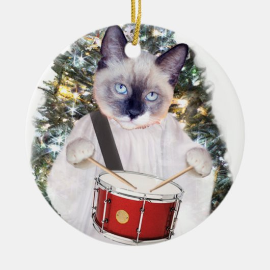Kitten Carol Personalized Holiday Ornament (Voorkant)