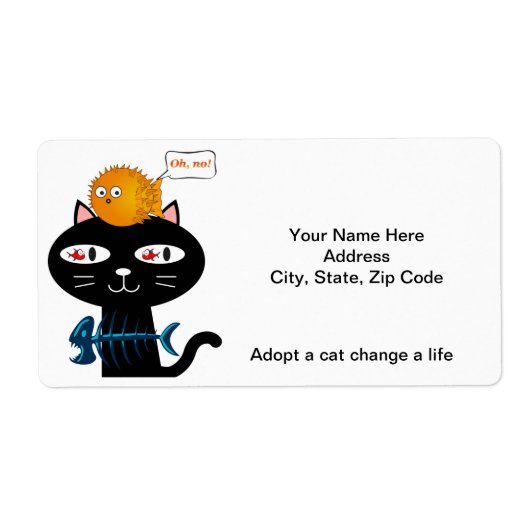 Kitten Cat Adoption Labels (Voorkant)