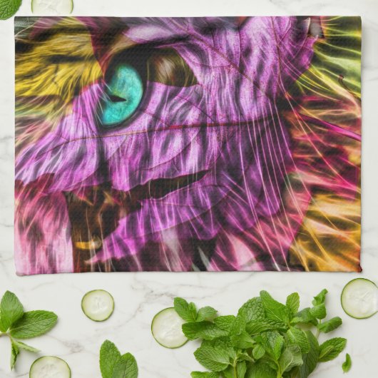 Kitten Cat Artsy Design Theedoek (Gevouwen)