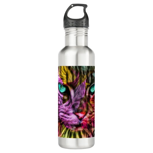 Kitten Cat Artsy Design Waterfles (Voorkant)