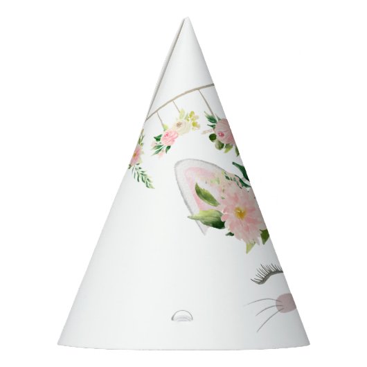 Kitten Cat Flowers Birthday Feesthoedjes (Links)