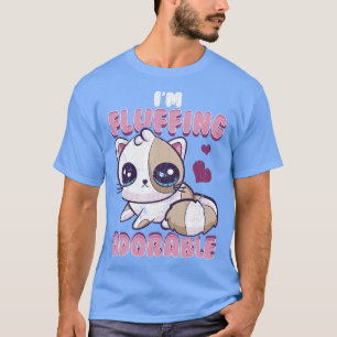 Kitten Cat Im die Schattige Cute  Fade vult T-shirt