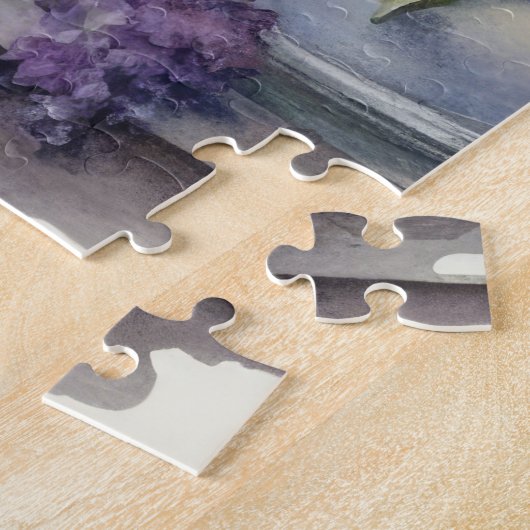 Kitten Cat Lavender Flowers Window Sunlight Legpuzzel (Zijkant)