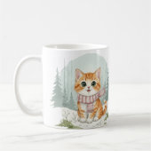 Kitten Cat Mug, Watercolor Cat Lover Gift Koffiemok (Links)