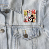 Kitten Cat Paris Frankrijk, Square Button (In situ)