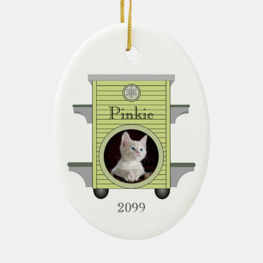Kitten Cat Upload Foto Cat House Metal Ornament (Achterkant)