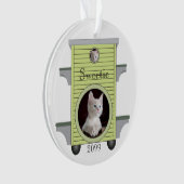 Kitten Cat Upload Photo Cat House Lijst keramisch Ornament (voorkant)