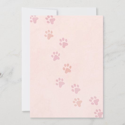 Kitten Cat verjaardagsfeestje uitnodiging (Achterkant)