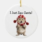 Kitten Christmas Fun Cat Ornament (Achterkant)
