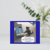 Kitten Christmas Surprise Briefkaart (Staand voorkant)