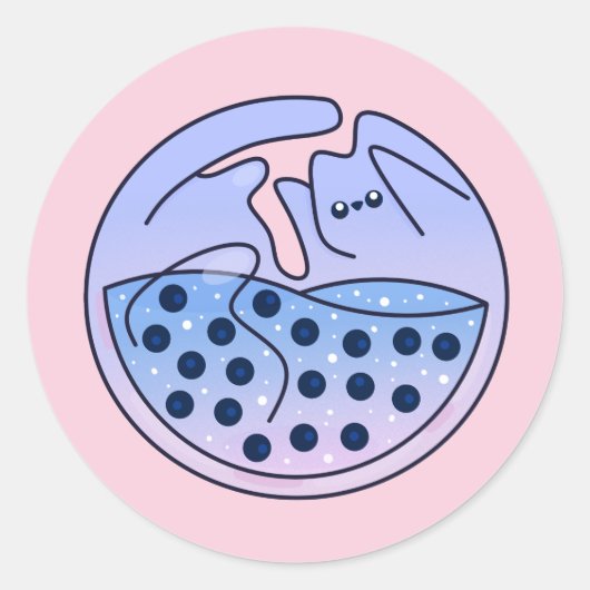 Kitten Classic Ronde Sticker (Voorkant)