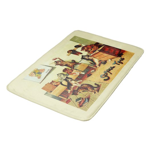 Kitten Classroom Chaos Louis Wain Badmat (Gekanteld)