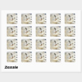 Kitten, close-up 2 vierkante sticker (Vel)