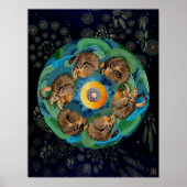 Kitten Cosmos (Felis catus nebula) Poster (Voorkant)