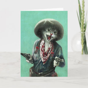 Kitten Cowgirl Groeten Kaart