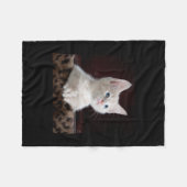 Kitten Cute Pet Face Eyes Kitty Cat Faith Fleece Deken (Voorkant (Horizontaal))