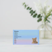 Kitten Dax-profielkaart Visitekaartje (Staand voorkant)