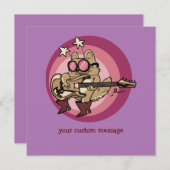 kitten die gitaar grappige cartoon spelen (Voorkant / Achterkant)