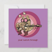 kitten die gitaar grappige cartoon spelen (Voorkant)