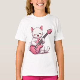 Kitten die gitaar speelt t-shirt