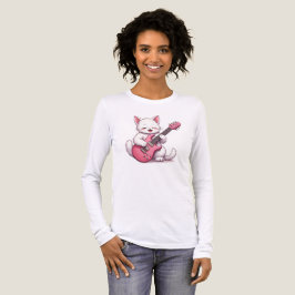 Kitten die gitaar speelt Tri-Blend shirt