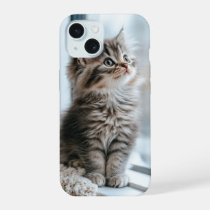 Kitten die uit het raam kijkt iPhone 15 case