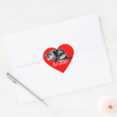 Kitten die zijn Whiskers Cat Lover Gifts wassen Hart Sticker (Envelop)