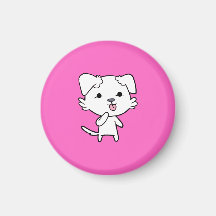 Kitten Dog Magnet - Roze