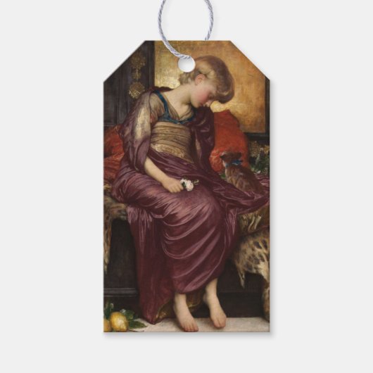 Kitten (door Frederic Leighton) Cadeaulabel (Voorkant)