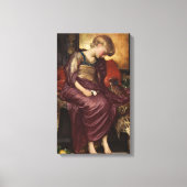 Kitten (door Frederic Leighton) Canvas Afdruk (Voorkant)