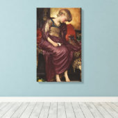 Kitten (door Frederic Leighton) Canvas Afdruk (Insitu (Houten vloer))