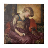 Kitten (door Frederic Leighton) Tegeltje (Voorkant)