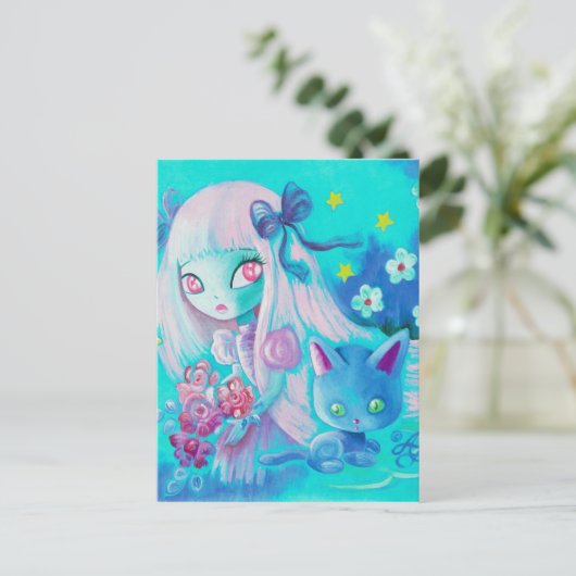 Kitten Dreams Briefkaart (Staand voorkant)