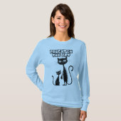 Kitten Duo: Zwarte Kitten en haar kleine vriend T-shirt (Voorkant volledig)