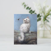 Kitten en Bee, Carl Kahler Briefkaart (Staand voorkant)