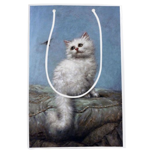 Kitten en Bee, Carl Kahler Medium Cadeauzakje (Voorkant)