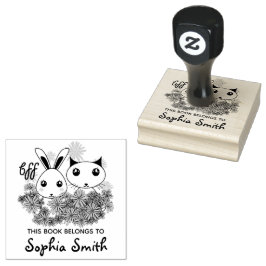 Kitten en Bunny Girls Kinder Dit boek behoort tot Rubberstempel