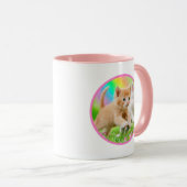 Kitten en Bunny met regenboog Mok (Voorkant rechts)