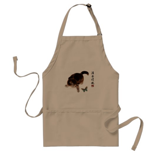 Kitten en Butterfly Apron Standaard Schort (Voorkant)