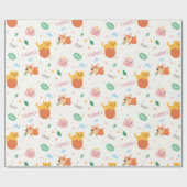 Kitten en Corgi Puppy Cadeaupapier (Vlak)