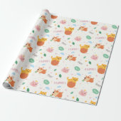 Kitten en Corgi Puppy Cadeaupapier (Uitgerold)