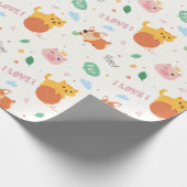 Kitten en Corgi Puppy Cadeaupapier (Hoek)