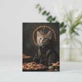 Kitten en de garnaal briefkaart (Staand voorkant)