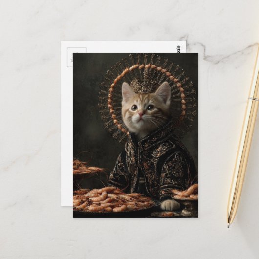 Kitten en de garnaal briefkaart (Voorkant / Achterkant in situ)
