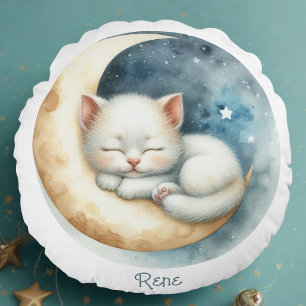 Kitten en de maan rond kussen