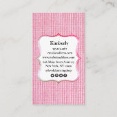 Kitten en garen gehaakte visitekaartje (Achterkant)