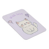 Kitten en harten, gepersonaliseerd magneet (Rechterzijde)
